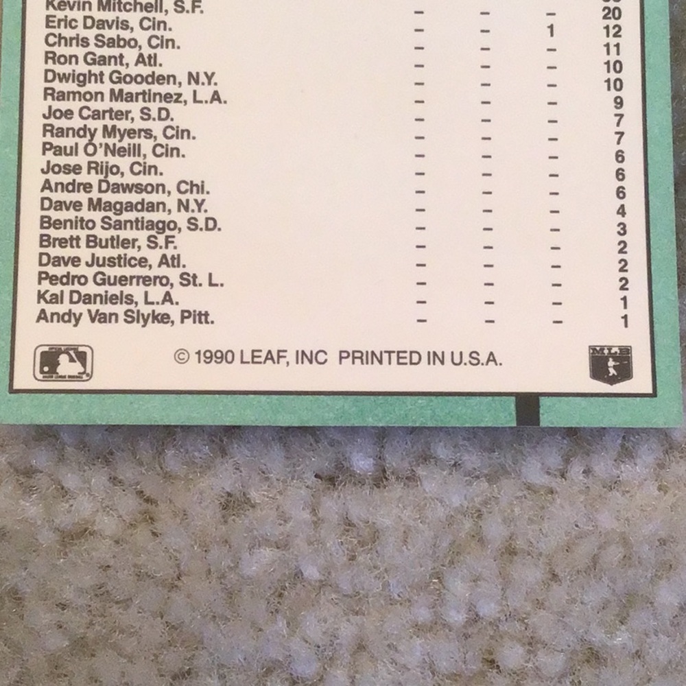 Vintage Barry Bonds Donruss ‘91 MLB Baseball Trading Cards, Set of 2 Error Cards - Picture 7 of 9